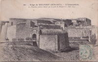 Les Prussiens quittent Belfort (carte postale)